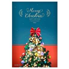 알로데 트리 광장 크리스마스 벽 장식 보석십자수 DIY 키트 스퀘어 타입 60 x 90 cm, NO 05, 1개