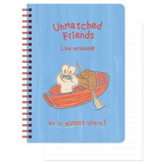 Monolike Unmatched Friends A5線圈橫線筆記本, 1個, 02 紅船