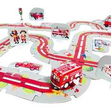 LET'S TOY 隨心所欲拼裝道路軌道 消防, 1個, 49件