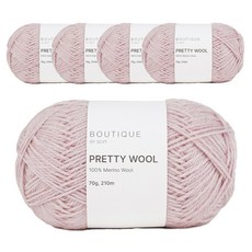 SEVY 菲利普纖維 Pretty Wool 羊毛編織線, 11 奶油玫瑰, 5個