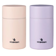 HOMEANY 迷你馬克保溫瓶 200ml 2入組, 1組, 粉紅色+淺紫色