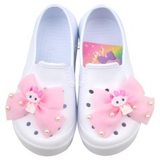 Cocobrain 女童用蜜桃蝴蝶結萬能室內鞋