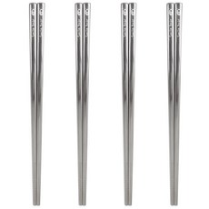 小熊不鏽鋼真空筷, 銀色, 4個, 單品