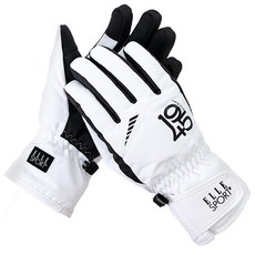 ELLE 男士防寒滑雪滑雪板手套 E2303, 白色