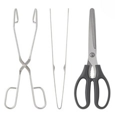 HOMEPOWE 烹飪工具3件組, 混合顏色, 剪刀夾 + 鑷子夾 + 剪刀, 1套