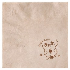 Hands Pick 聖誕魯道夫餐巾, 1個, 1600個, 黃色 + 棕色