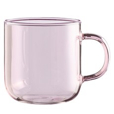 몬즈 메종오브제 베이직 컬러 내열 유리 머그컵 340ml, 핑크, 1개