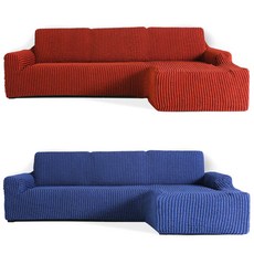 소파스킨스 골든 소파 커버 2종 세트, 레드와인, 마린블루, 1세트