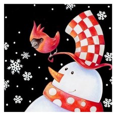 알로데 조이 산타 클로스 눈사람 벽장식 보석십자수 DIY키트 30 x 30 cm, NO 08, 1개