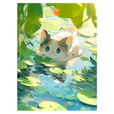 Allode Ridere 動物牆壁裝飾畫 鑽石畫 DIY套組 30 x 40 cm, 1個, NO 03