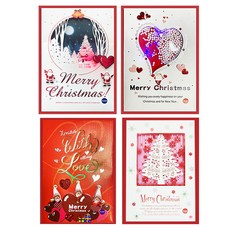 永元 5000 聖誕音樂卡 M51 4款組, 混合色, 1套