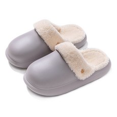 라이프란스 EVA 방한 털 거실화, 그레이, 1개