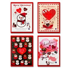 永圓 聖誕節音樂卡 4款一組 M35-D, 混合色