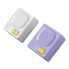 레디엘로 4in1 휴대용 거치대겸용 충전 케이블, 퍼플, 화이트, 2개, 120cm