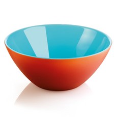 guzzini 雙色碗 L 25cm, 1個, 珊瑚色+白色+海藍色