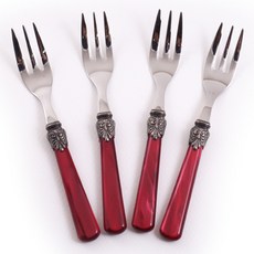 RIVADOSSI SANDRO Elena 蛋糕叉 紅色, 4個, 單品