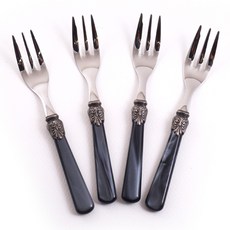 RIVADOSSI SANDRO Elena 蛋糕叉 黑色, 4個, 單品