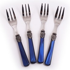 RIVADOSSI SANDRO Elena 蛋糕叉 藍色, 4個, 單品