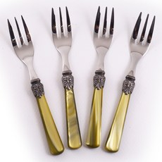 RIVADOSSI SANDRO Elena 蛋糕叉 橄欖綠, 4個, 單品