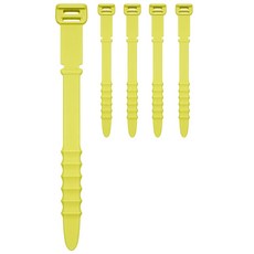 리나블루 실리콘 케이블정리 스트랩, 5개, 옐로우