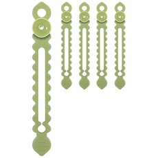 壁掛式吸盤束線帶, 5個, 綠色