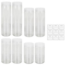 SHABATH 冰箱收納保存容器 基本 4種*2入+調味料蓋 2入組, 1組