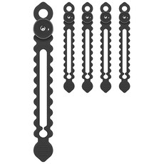 오늘도양 벽걸이 흡입형 케이블 타이, 블랙, 5개