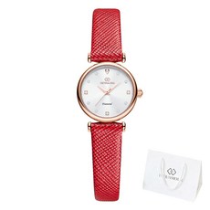 디유아모르 여성용 다이아몬드 가죽밴드 시계 DAW3202L + 쇼핑백