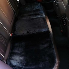 auto pangpang 溫暖車用後座保暖超細纖維3人座墊, 1個, 黑色