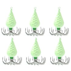 MONCROSS SWITZERLAND 短爪章魚 花枝 凹痕 Egi Free B型 水滴 夜光鉛錘, 1個, 1入