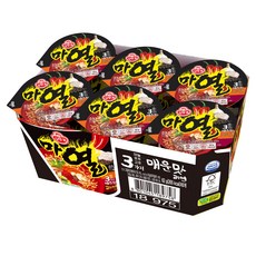 OTTOGI 不倒翁 杯裝辛辣拉麵 大蒜胡椒辣味 62g, 6入