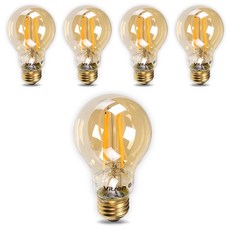 LISHIN Vitson Wonha 球泡型 金色 A60 愛迪生 LED 燈泡 8W, 燈泡色, 5個