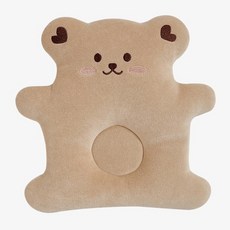 嬰幼兒小熊塑形頭型枕 JAPW31, 1個, 卡其色(米色)