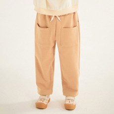 JELISPOON 童款時尚休閒素色刷毛哈倫褲