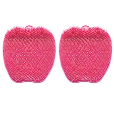 DAILYSHARE 矽膠足部刷, 1入, 2個, 紅色