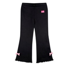 JELISPOON 女童用蝴蝶結貂絨刷毛靴型內搭褲