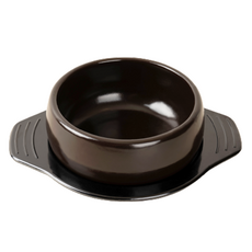 韓式砂鍋+蜜胺製托盤, 1個, 電鍋3號(直徑155mm×高70mm)、密胺碟3號(鍋徑138mm×總長213mm)