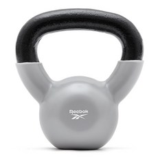 Reebok 訓練壺鈴 RAWT-19004, 1個, 4kg, 黑色 + 灰色