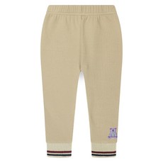 milk mile 童款可愛小熊圖案刷毛羅紋束口內搭褲