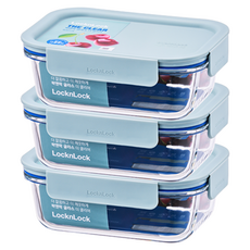 락앤락 더 클리어 직사각 밀폐용기 민트, 3개, 단품