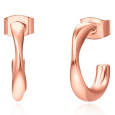 디유아모르 여성용 14K 골드핀 륀느 반링 이어링 심플 귀걸이 S + 쇼핑백