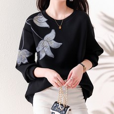 포플러앤씨 페이토 자수 보온 맨투맨티