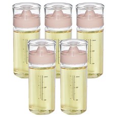 cimelax 矽膠油瓶調味瓶 粉紅色, 5個, 350ml