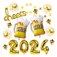 indi.k Cheers 2024新年派對綜合組, 混合顏色, 1套