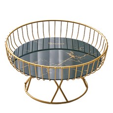 ABM 家居鋼製多用途零食籃, 1個, 黑色