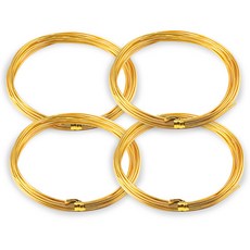 Khohimo 鋁製工藝用線 2.5mm x 5m 3W171, 金色, 4個