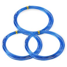 코히모 공예용 알루미늄 와이어 3mm x 5m 3W172, 3개, 블루