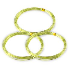 코히모 공예용 알루미늄 와이어 3mm x 5m 3W172, 3개, 연두