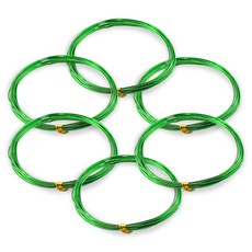 코히모 알루미늄 공예용 와이어 2mm x 5m 3W170, 6개, 그린