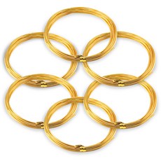 코히모 알루미늄 공예용 와이어 2mm x 5m 3W170, 6개, 골드